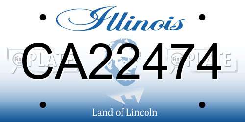 CA22474 Illinois License Plate