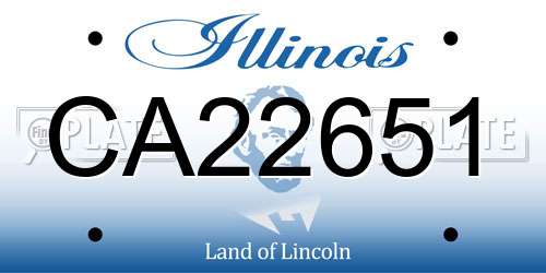 CA22651 Illinois License Plate