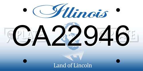 CA22946 Illinois License Plate