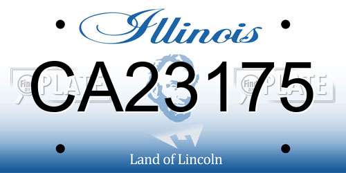 CA23175 Illinois License Plate