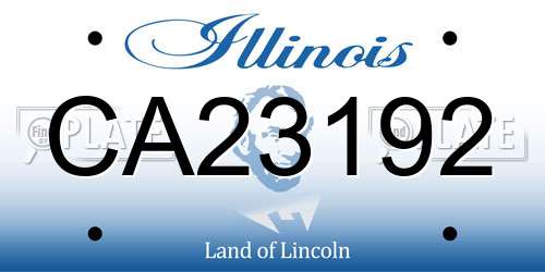 CA23192 Illinois License Plate