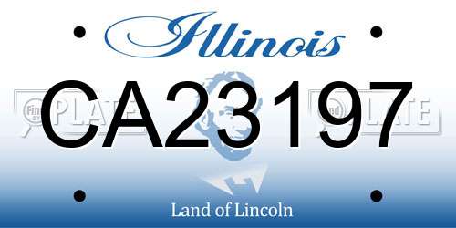 CA23197 Illinois License Plate