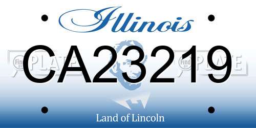 CA23219 Illinois License Plate