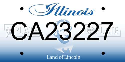 CA23227 Illinois License Plate