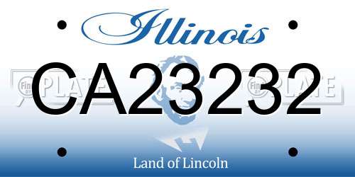 CA23232 Illinois License Plate