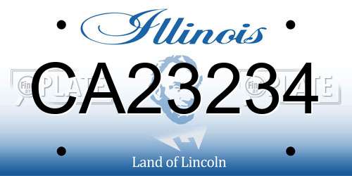 CA23234 Illinois License Plate