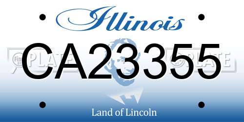 CA23355 Illinois License Plate