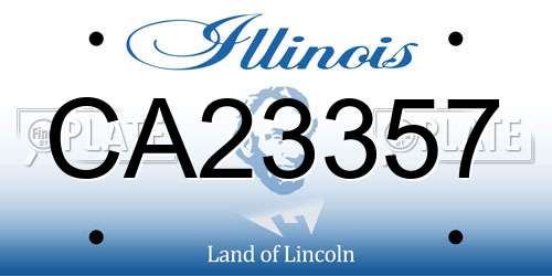 CA23357 Illinois License Plate