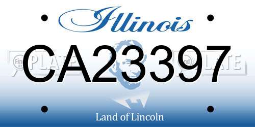 CA23397 Illinois License Plate