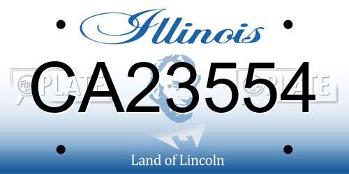 CA23554 Illinois License Plate