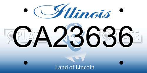 CA23636 Illinois License Plate
