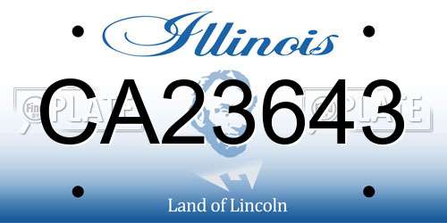 CA23643 Illinois License Plate