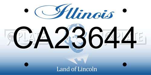 CA23644 Illinois License Plate