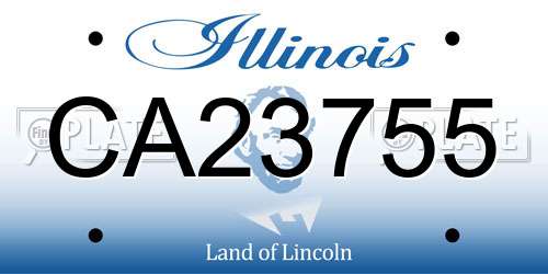 CA23755 Illinois License Plate
