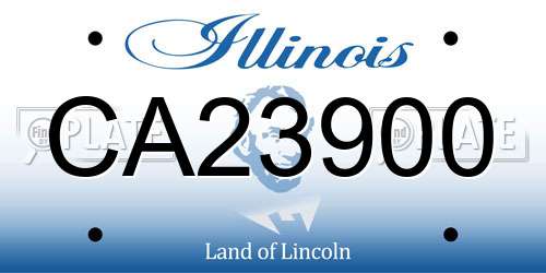 CA23900 Illinois License Plate