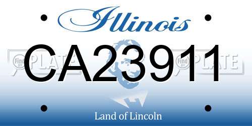 CA23911 Illinois License Plate