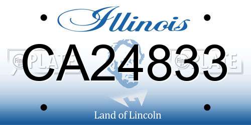 CA24833 Illinois License Plate