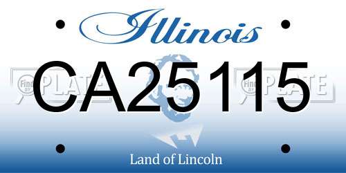 CA25115 Illinois License Plate
