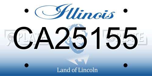 CA25155 Illinois License Plate