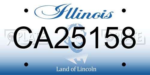 CA25158 Illinois License Plate