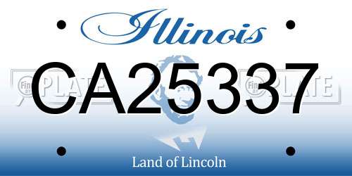 CA25337 Illinois License Plate