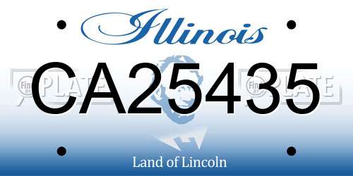 CA25435 Illinois License Plate