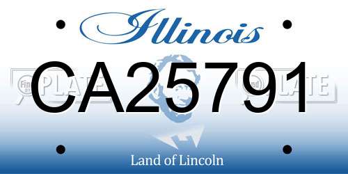 CA25791 Illinois License Plate