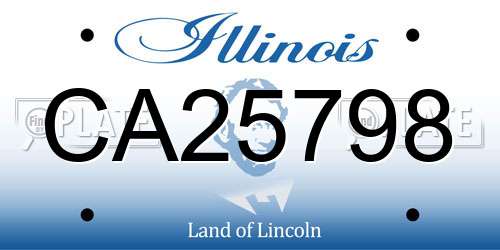 CA25798 Illinois License Plate