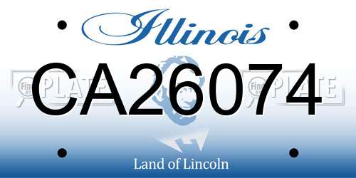 CA26074 Illinois License Plate