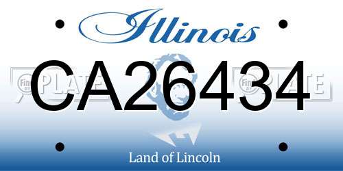 CA26434 Illinois License Plate