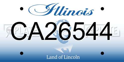 CA26544 Illinois License Plate