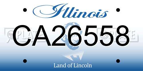 CA26558 Illinois License Plate