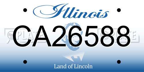 CA26588 Illinois License Plate