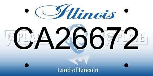 CA26672 Illinois License Plate