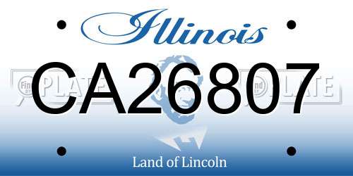 CA26807 Illinois License Plate