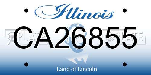 CA26855 Illinois License Plate