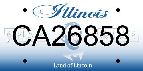 CA26858 Illinois License Plate