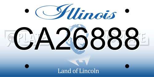CA26888 Illinois License Plate