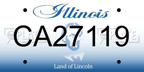 CA27119 Illinois License Plate