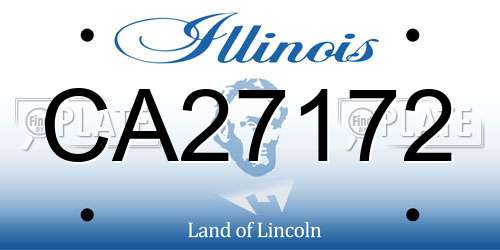 CA27172 Illinois License Plate