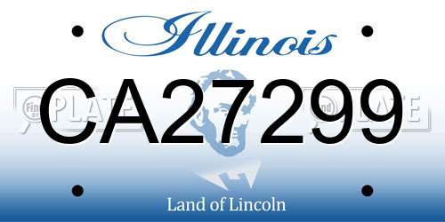 CA27299 Illinois License Plate