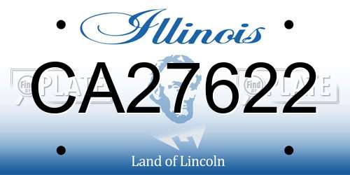 CA27622 Illinois License Plate