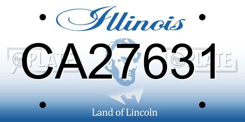 CA27631 Illinois License Plate