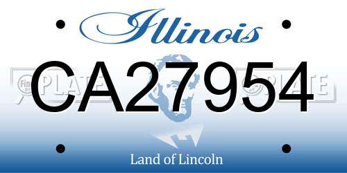 CA27954 Illinois License Plate