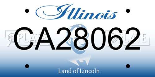 CA28062 Illinois License Plate
