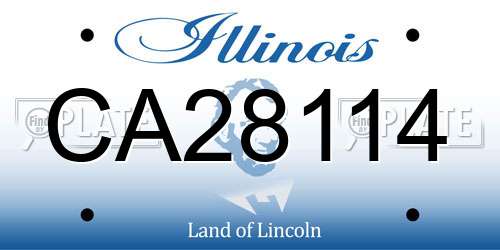 CA28114 Illinois License Plate