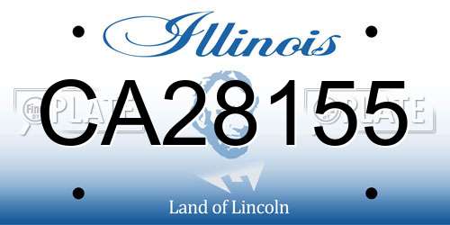 CA28155 Illinois License Plate