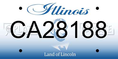CA28188 Illinois License Plate