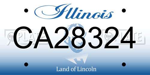 CA28324 Illinois License Plate