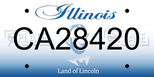 CA28420 Illinois License Plate